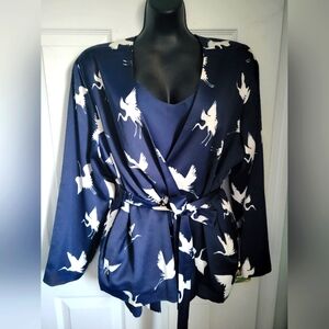 Annthony designs Curations kimono jacket with reversible tank